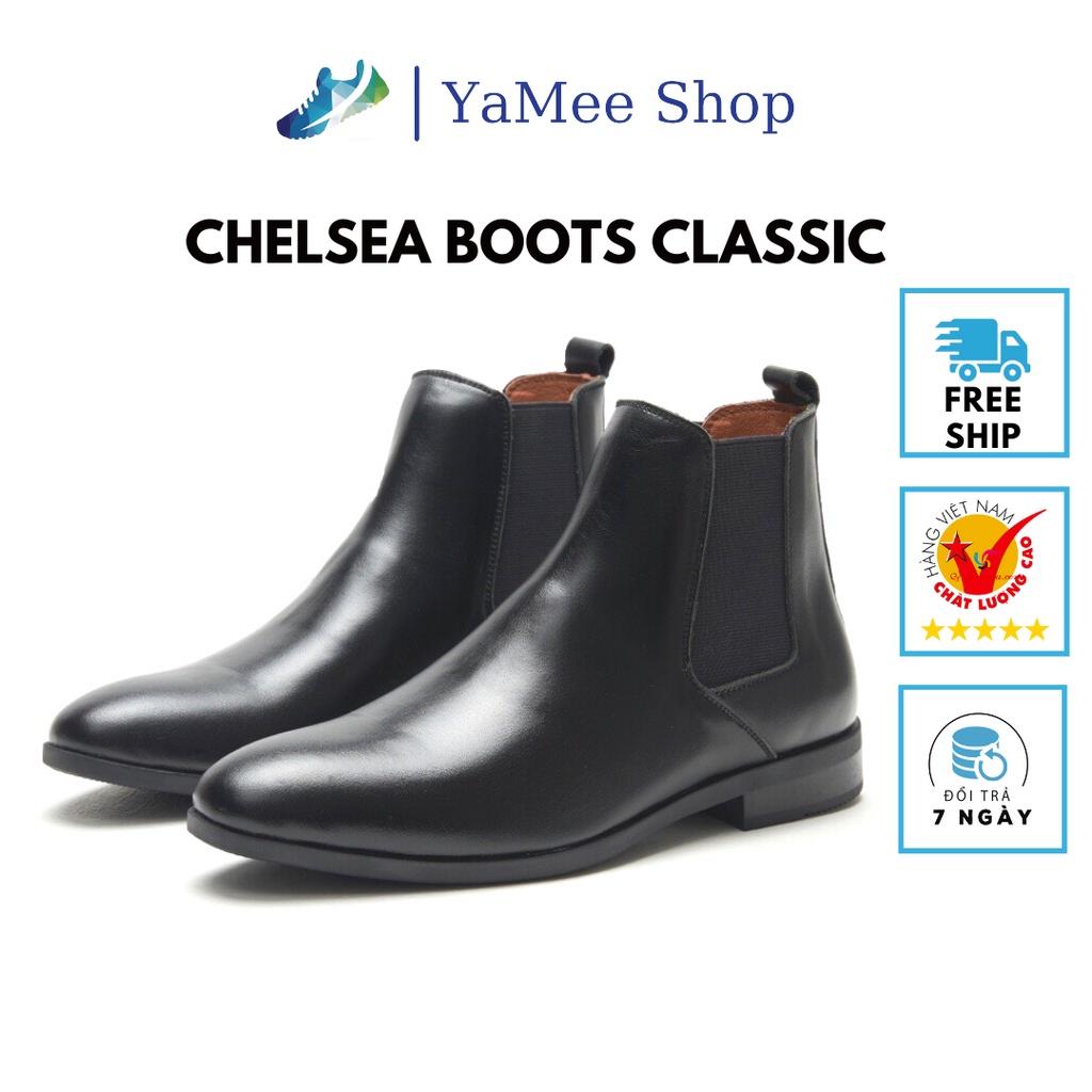 Giày boots nam Chelsea Boots Classic đế khâu ( đặt lùi 1 size)