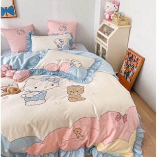 Bộ Chăn Ga Gối Lụa 60S Kitty đáng yêu ( 3 mẫu)
