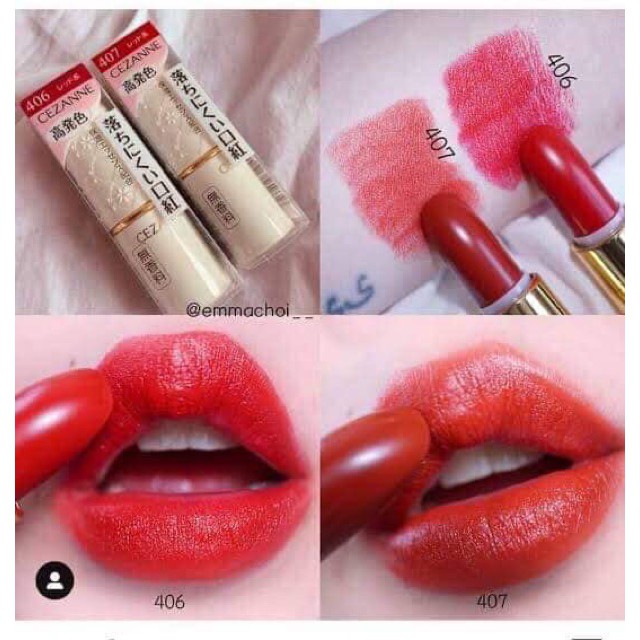 Son thỏi Cezanne Lasting Lip Color N Đỏ cam 501, 406, 407, 105, 504, 402 | BigBuy360 - bigbuy360.vn