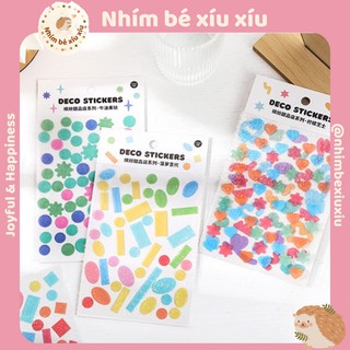 Set 2 tấm DECO STICKER lấp lánh trang trí toploader polcos idol Kpop journal VT250