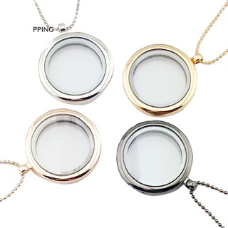 New Floating Charm Living Memory Glass Round Locket Charms Pendant PPIN