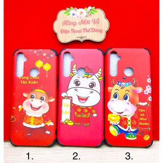 Ốp lưng Realme 5/5i/5s/6i Oppo A31 Xuân Tân Sửu Tết 2021 hình trâu vui vẻ dễ thương kèm lời chúc hay chống bẩn