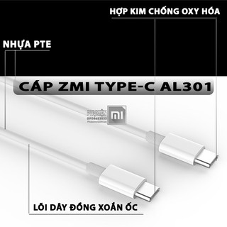 FREESHIP ĐƠN 99K_Cáp ZMI Type-C 2 đầu USB-C dài 1m5 - AL301
