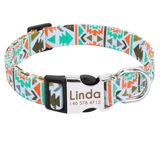 PERSONALISED Vòng cổ chó mèo Khóa kim loại Nylon cho chó nhỏ cổ mèo lớn