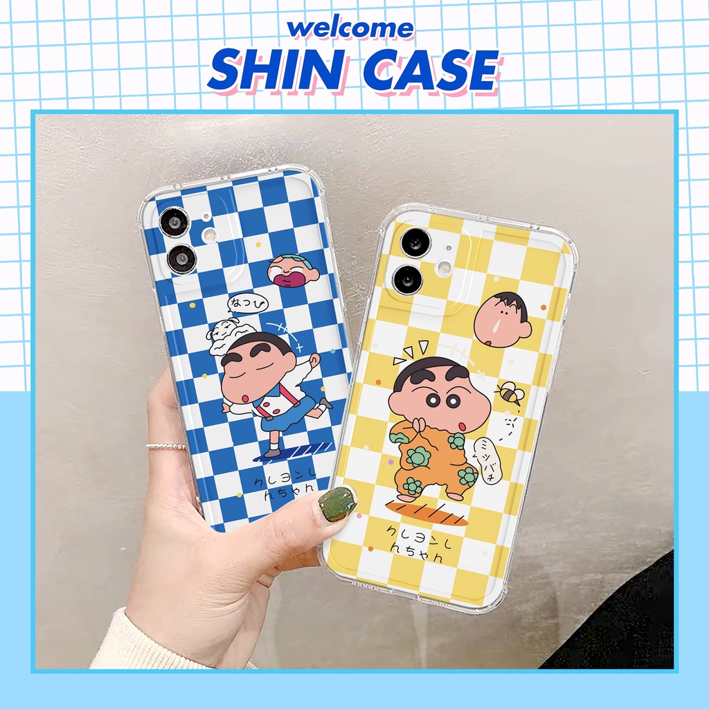 Ốp lưng iphone Crayon Shin trong cạnh vuông 6/6plus/6s/6splus/7/7plus/8/8plus/x/xr/xs/11/12/13/pro/max/plus/promax