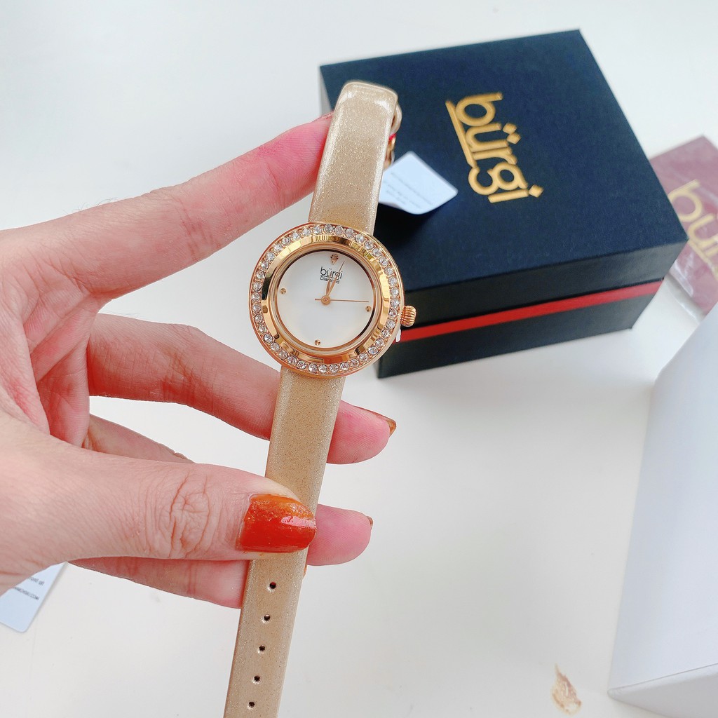 Đồng hồ nữ Burgi BUR265 dây nhũ vàng - đẹp mê ⚜️Hàng Authentic⚜️