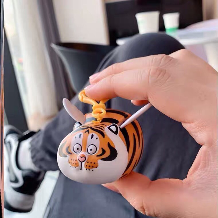 Móc khóa dây rút có cánh hình Hổ Béo Gấu Trúc Panda, móc chìa khóa ĐÁNG YÊU, phụ kiện móc khóa xe dễ thương
