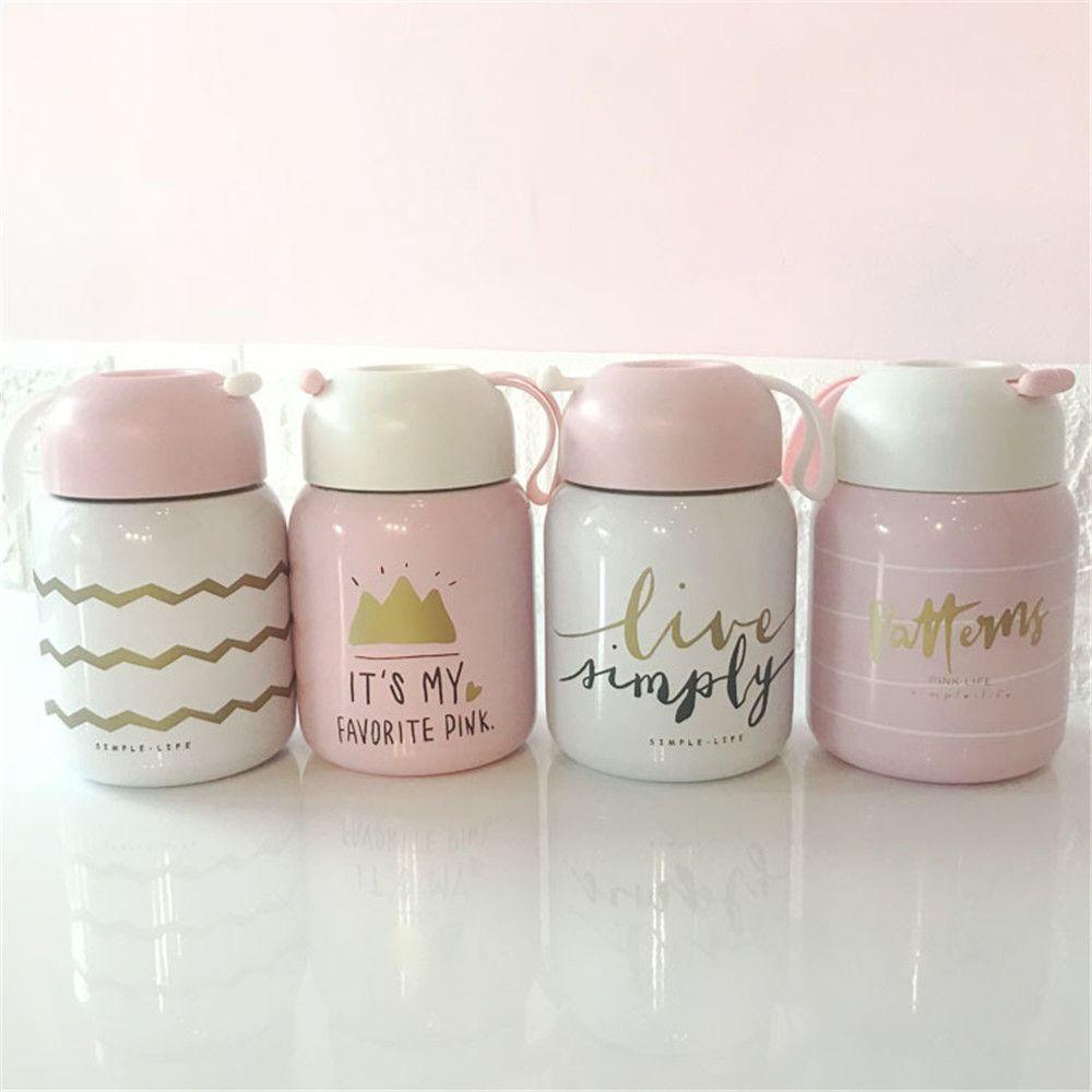 PISTA Bình Nước Giữ Nhiệt Mini 220ML Với Họa Tiết Hoạt Hình Xinh Xắn