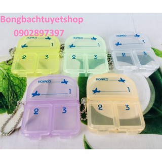 Hộp thuốc cầm tay 3 ngăn HPG207 - Hộp chia thuốc bằng nhựa cao cấp HOFACO an toàn, tiện lợi