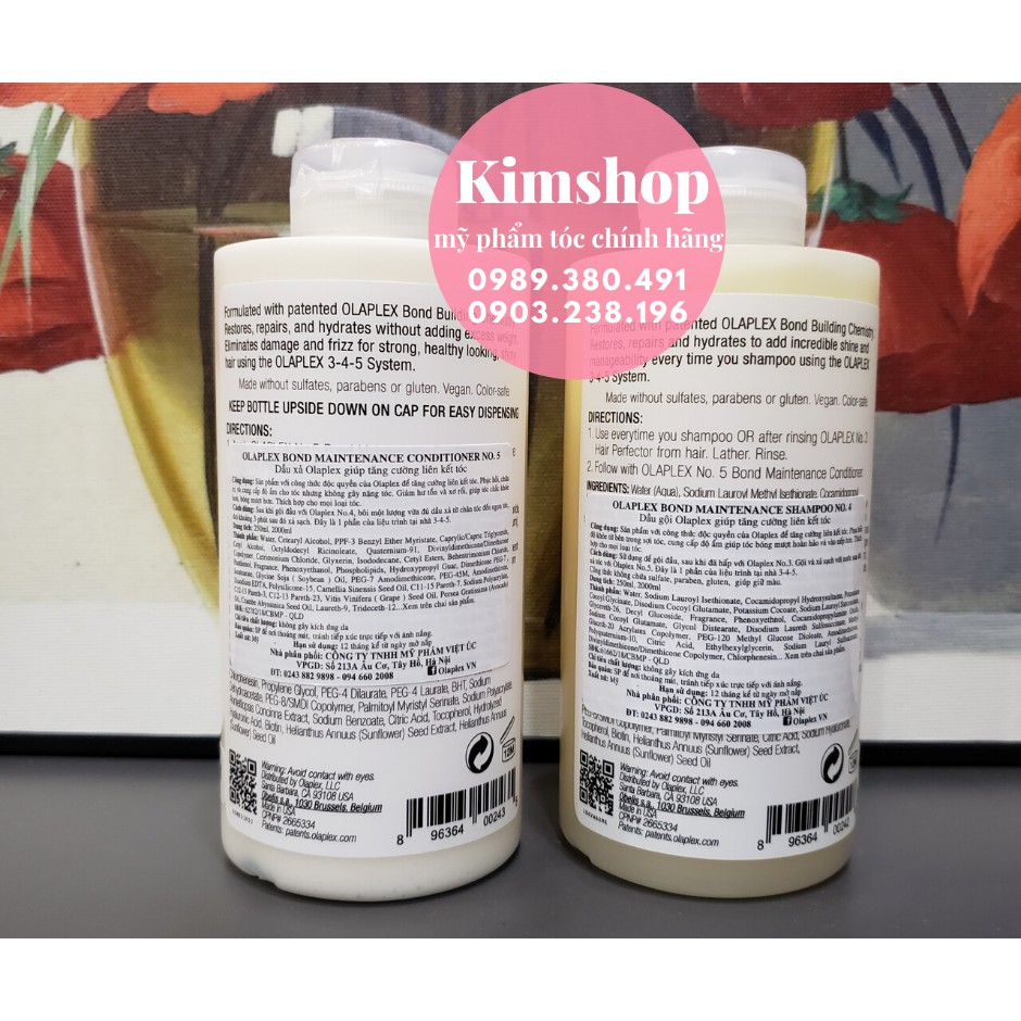 Dầu gội xả OLAPLEX NO.4 NO.5 250 ml