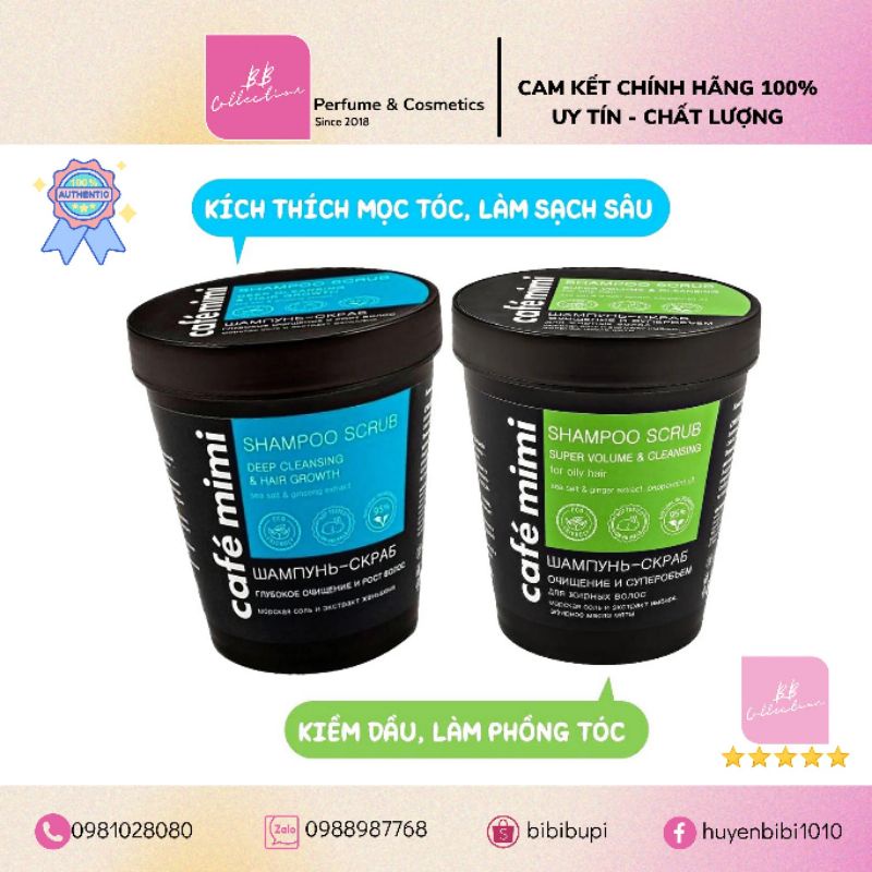 Tẩy Da Chết Da Đầu Cafe Mimi Shampoo Scrub 330g