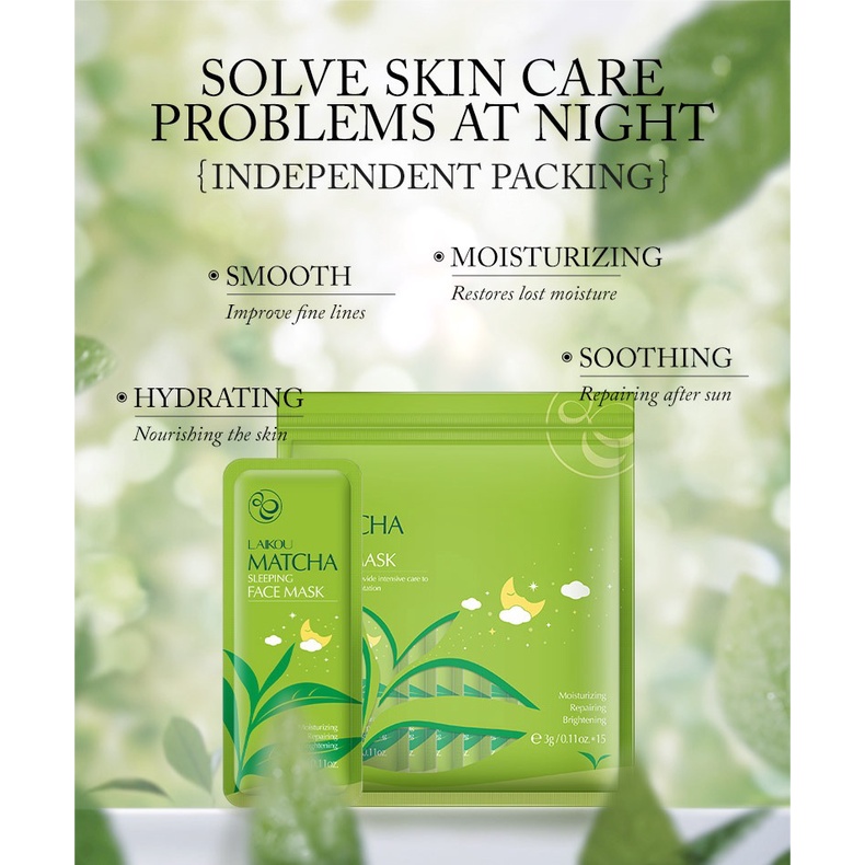 Mặt Nạ Ngủ Chiết Xuất Trà Xanh Laikou
