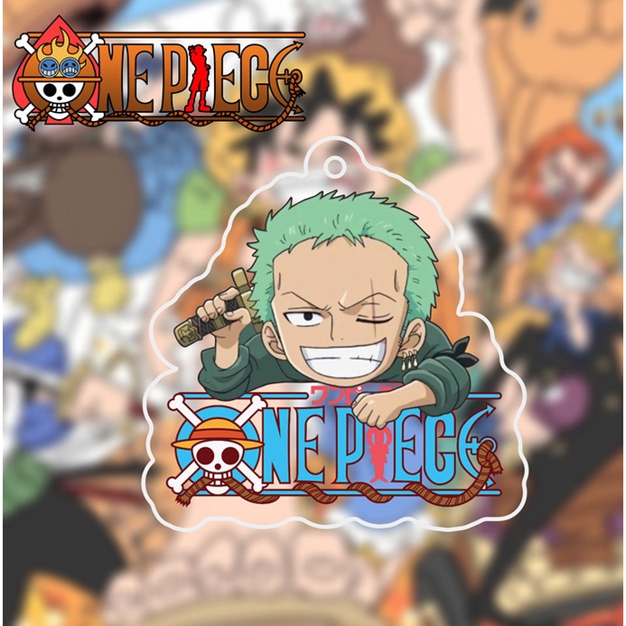 Móc Khóa Acrylic Trong Suốt Hình Nhân Vật Luffy Sanji Zoro Nami Usopp Trong One Piece