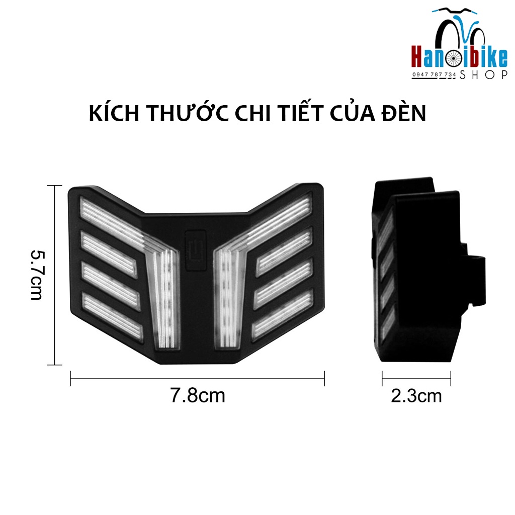 Đèn hậu xi nhan xe đạp BL 802 điều khiển từ xa