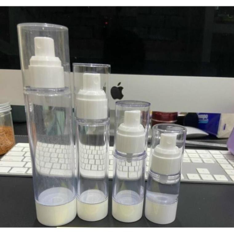 Chai Xịt Phun Sương ❤ Chai nhựa hút chân không xịt phun sương 15ml/30ml/50ml chiết mỹ phẩm , phụ kiện du lịch