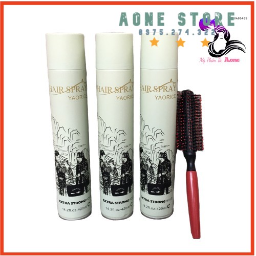 COMBO 3 Gôm Xịt Tóc  Hair Spray 420ml Tặng Lược