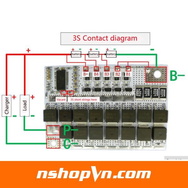 Mạch bảo vệ pin 3S 100A