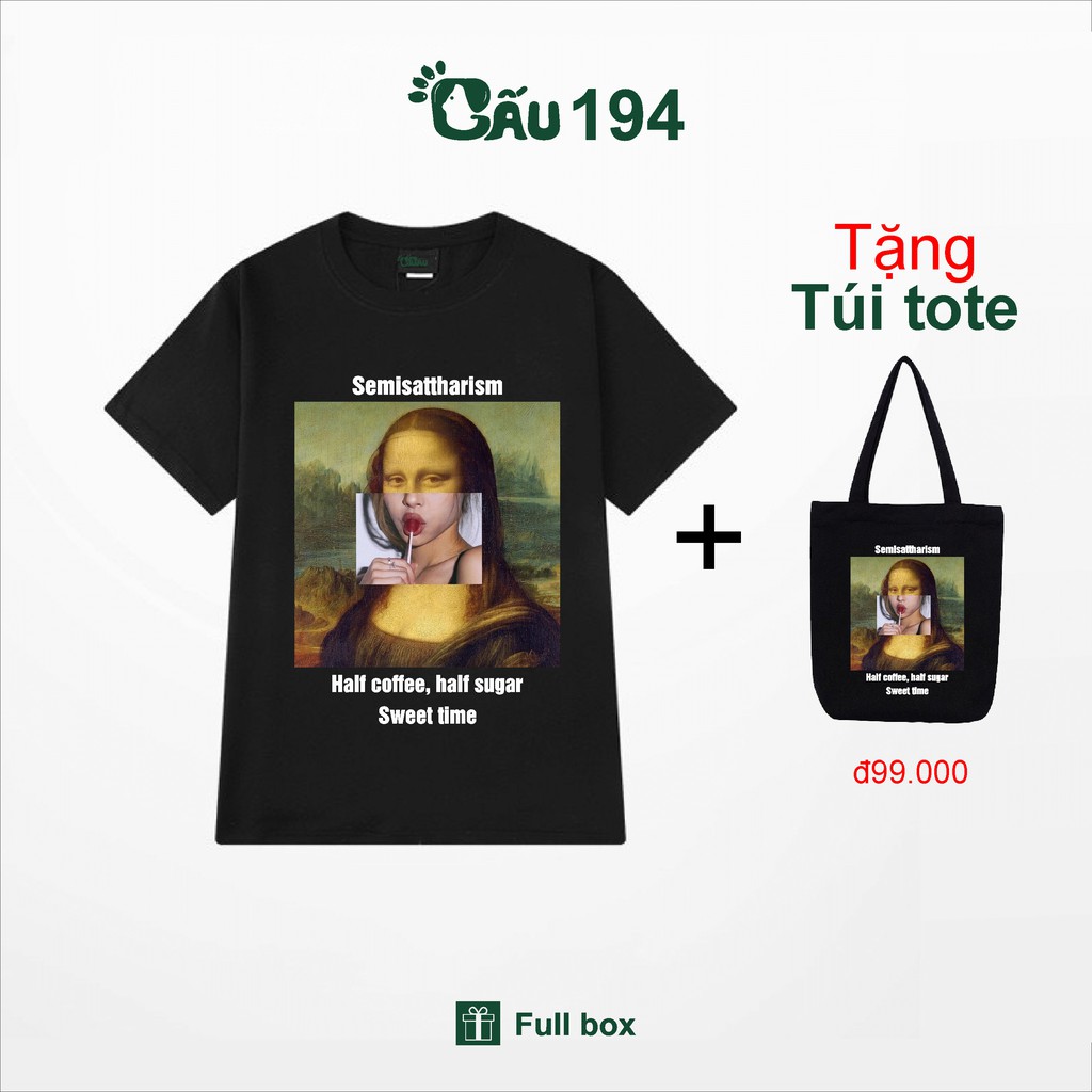 Áo thun tay lỡ GẤU194  Unisex form rộng vải 100% coton co dãn 4 chiều, phong cách Local Brand - Nàng Mona Lisa