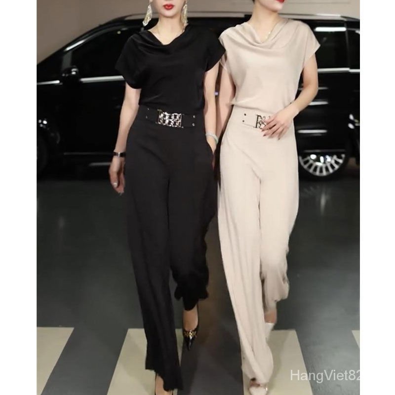 Bộ Áo / Quần Ống Rộng Phong Cách Phương Tây Thời Trang Mùa Hè Cho Nữ 2021