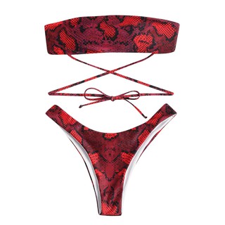 Bikini hoạ tiết da rắn phong cách Brazil