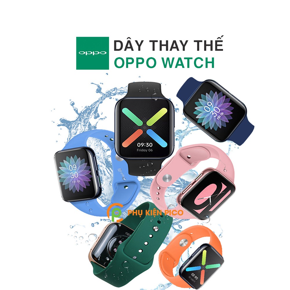 Dây đồng hồ Oppo Watch 41mm 46mm dây cao su đồng hồ siêu mềm nhiều màu