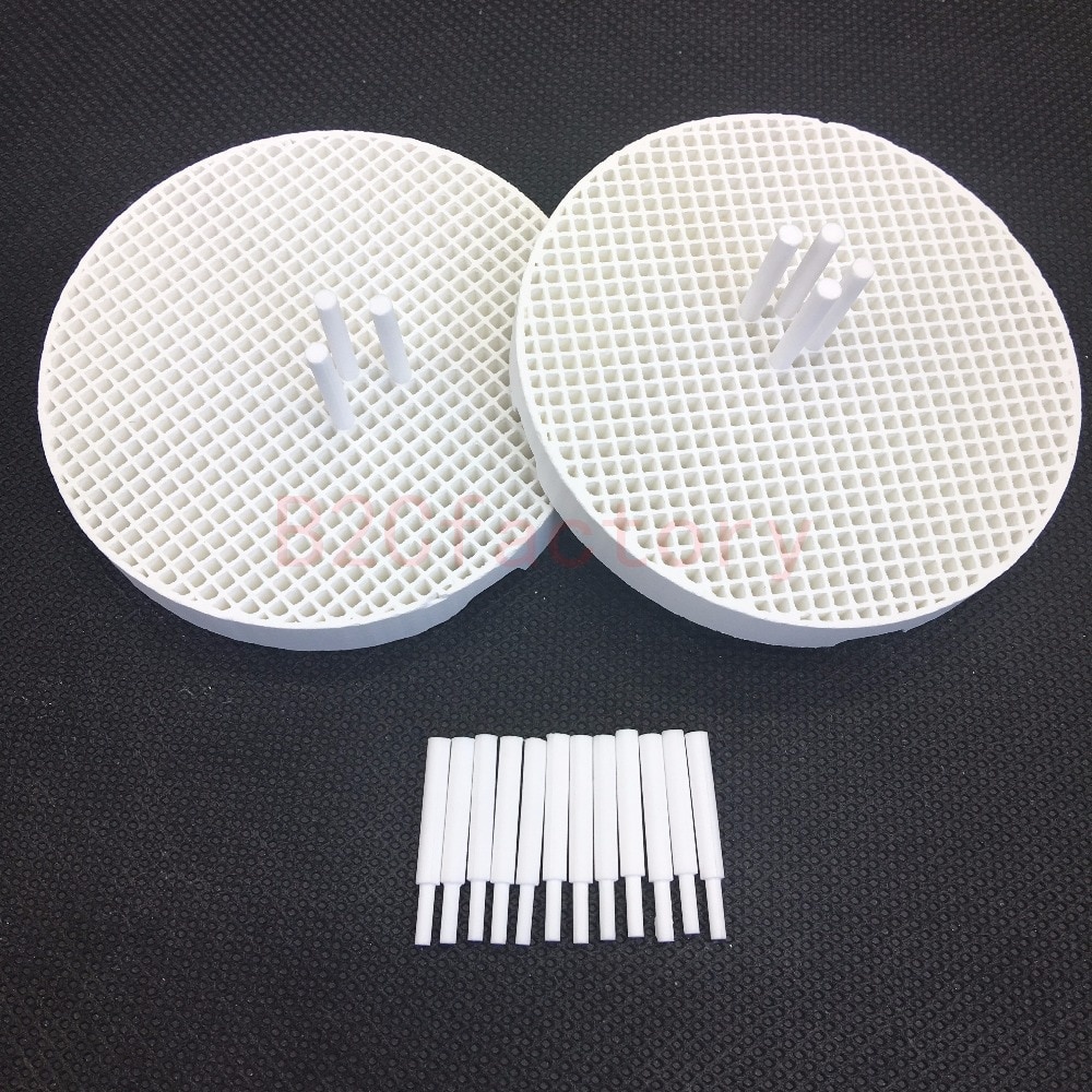 Khay nướng sứ lỗ to hoặc lỗ nhỏ size  7cm tặng kèm bông nướng sứ
