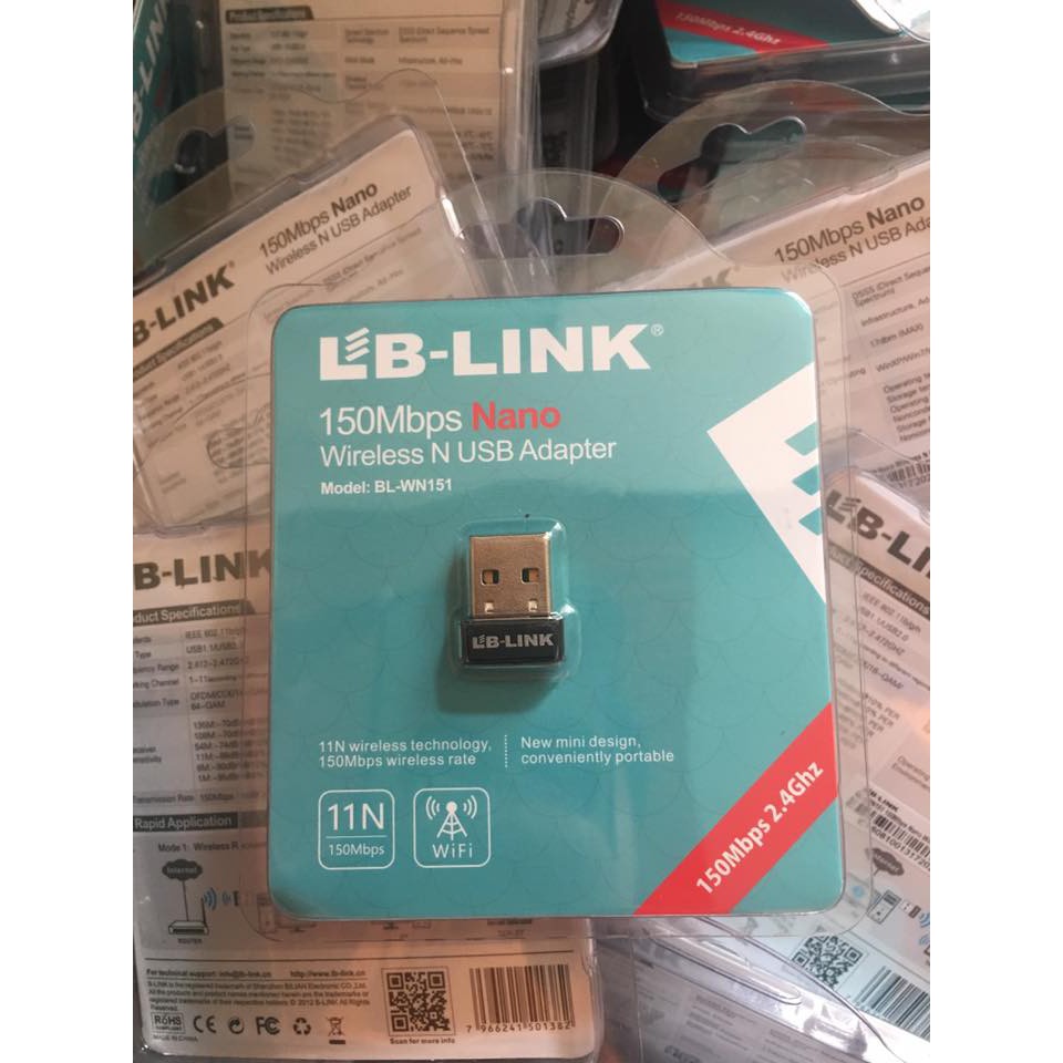 USB thu WIFI LB LINK NANO BL WN151, tiện lợi dùng cho laptop