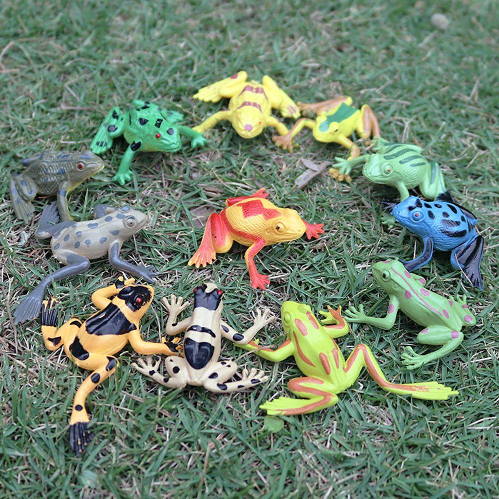 Set 1 / 12 Mô Hình Ếch Sống Động Trang Trí Tiểu Cảnh