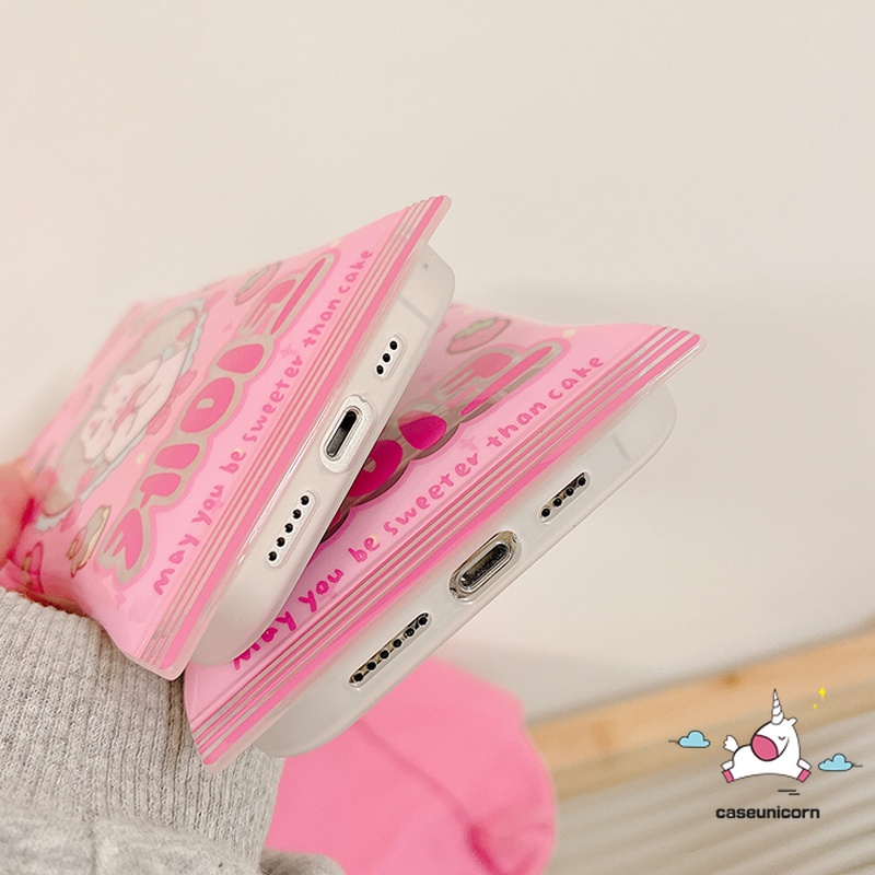 Ốp Điện Thoại Dẻo Họa Tiết Chú Thỏ &amp; Dâu Tây Cho iPhone 11 14 12 13 Pro Max 8 7 6 6s 14 Plus XR X Xs Max SE 2020