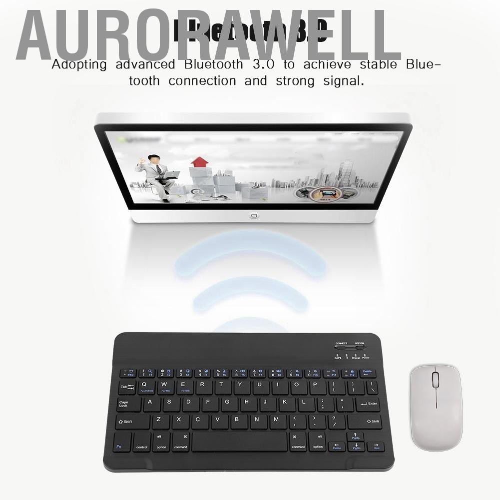 Bàn Phím Bluetooth Không Dây Aurorawell 9 / 10.1 "Mỏng Cho Iphone Smartphone Tablet Pc Laptop