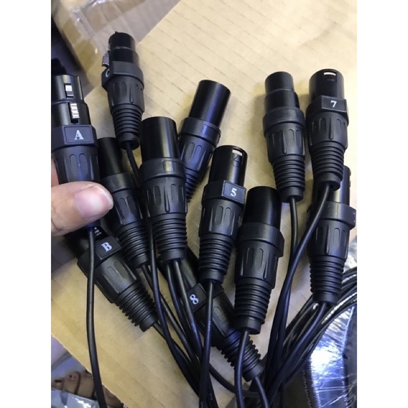 [Mã 229ELSALE hoàn 7% đơn 300K] hộp đấu nối cáp link 12-16 đường jack đa năng cắm canon xlr và 6 ly (6,5ly) dài 30 mét