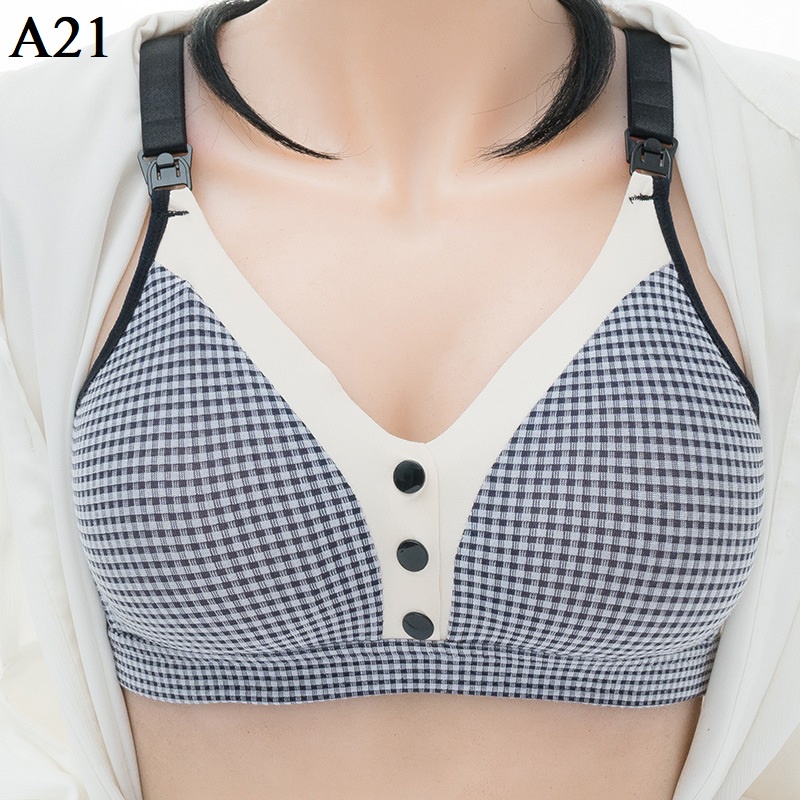 Áo ngực dành cho bầu có thiết kế cho bé ti ô kẻ