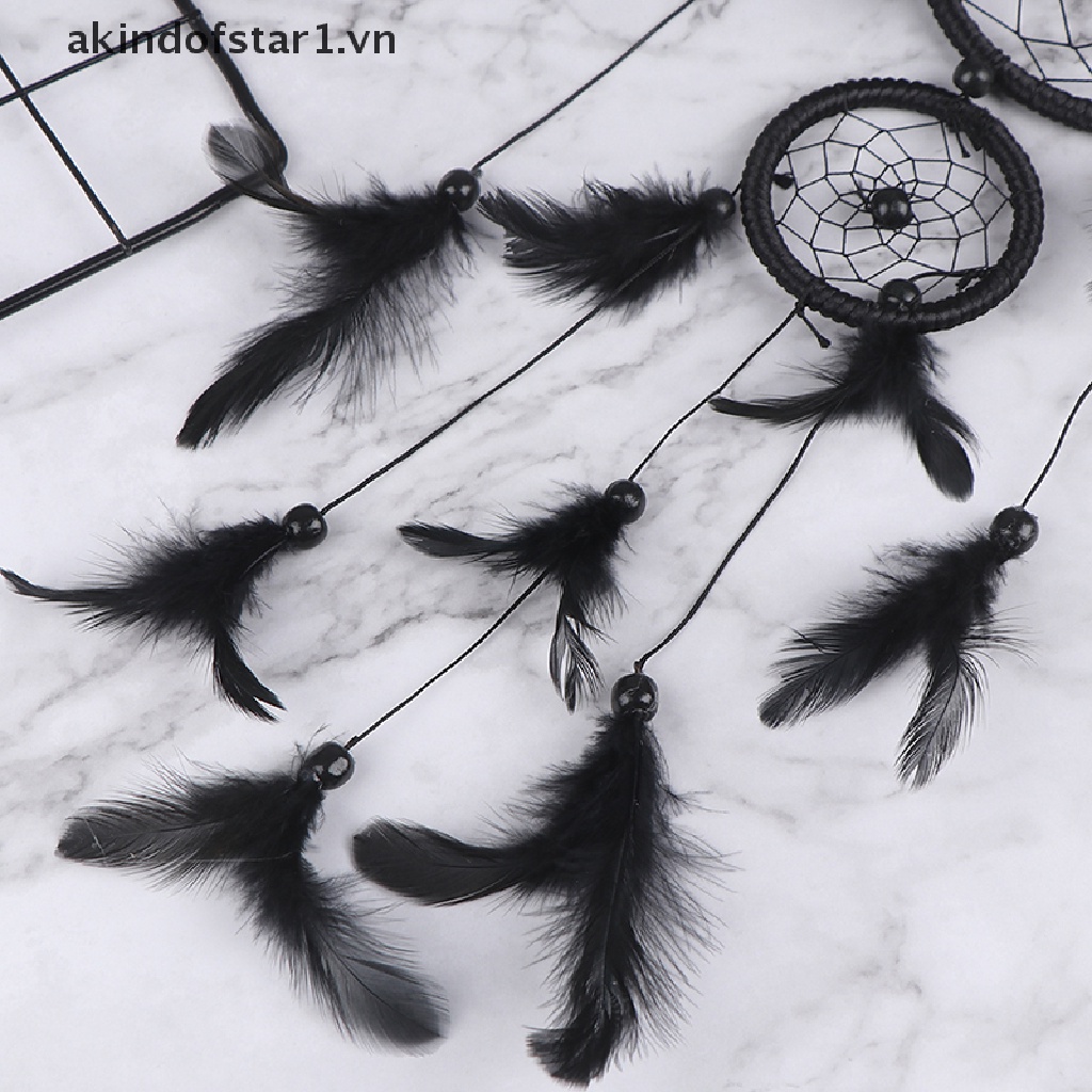 Dreamcatcher Đính Lông Vũ Treo Tường Trang Trí Nội Thất