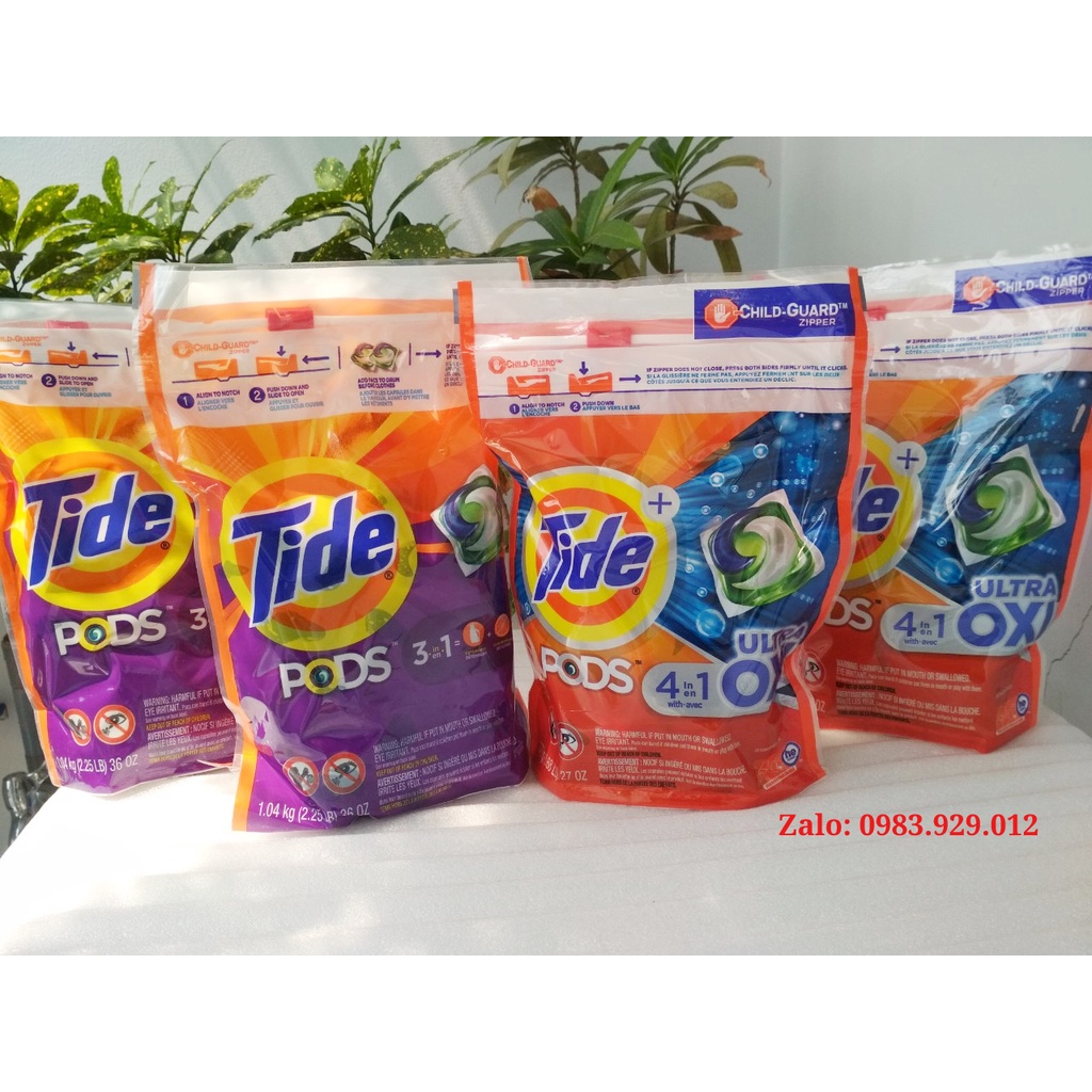 [Bịch nguyên] Viên giặt xả quần áo Tide Pods