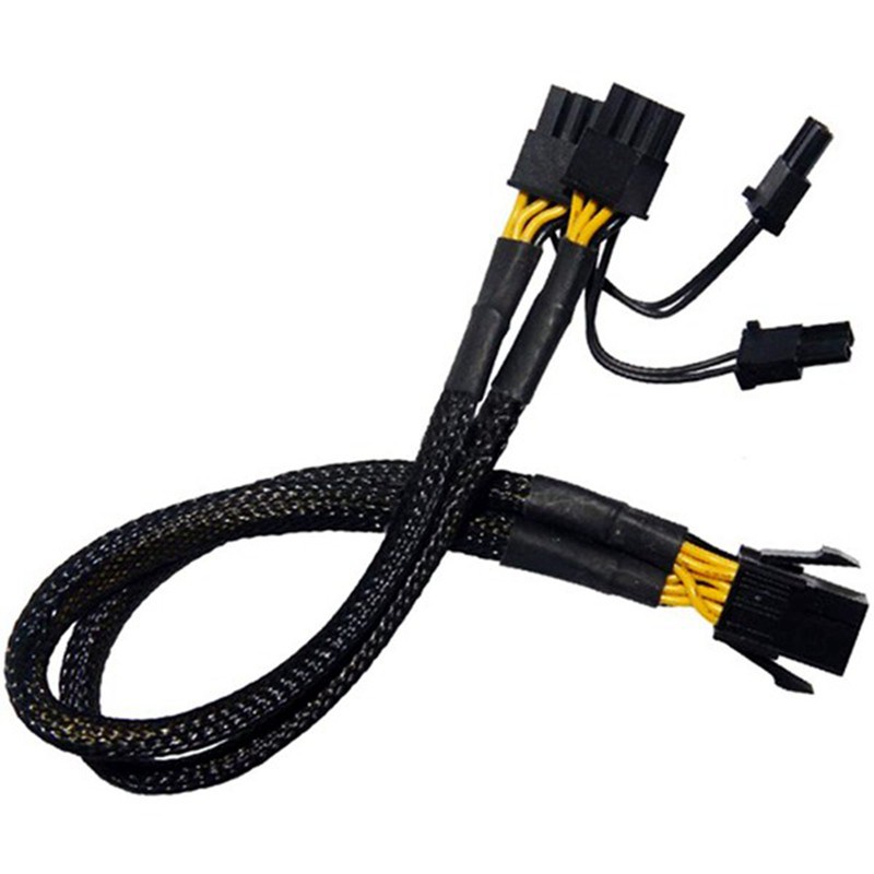 10Pcs PCI-E 6 Pin to Dual 8 Pin (6+2) Graphics Card PCI Express Power Adapter GPU VGA Y-Splitter Extension Mining Cable