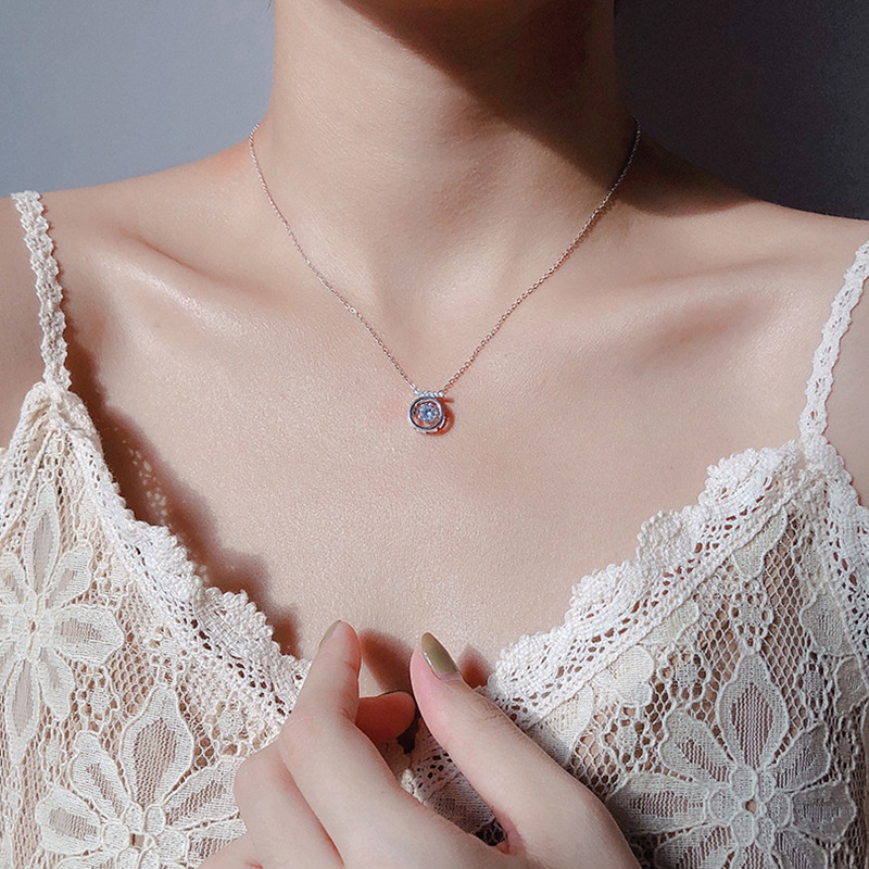 Park minying Dây Chuyền Bạc sterling Mặt Hình Nhịp Tim kim Thư Ký Cho Nữ Thiết Kế ins Netuencer Nuche Đơn Giản