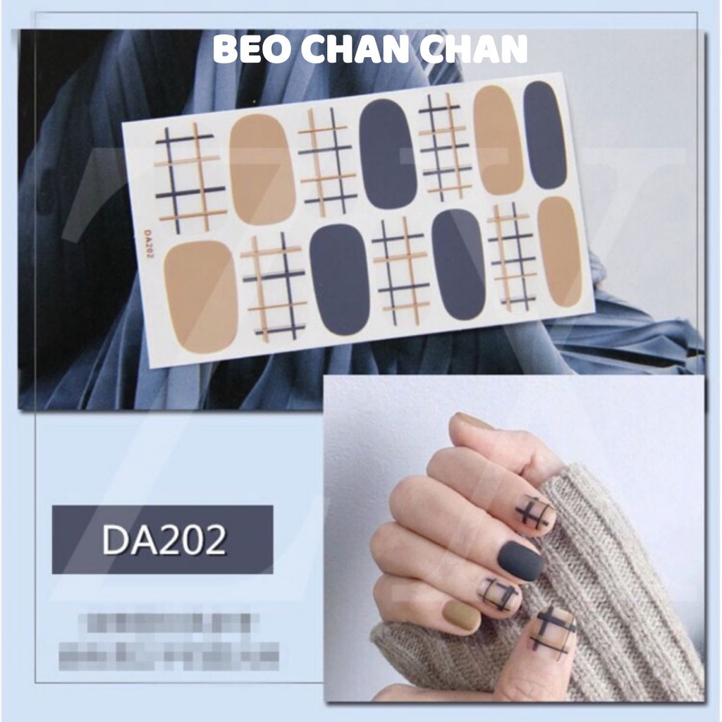 Set dán móng tay Nails dán nghệ thuật nhiều màu - có ngay bộ móng đẹp trong 5 phút (Nail wraps / Nail stickers) CAM06