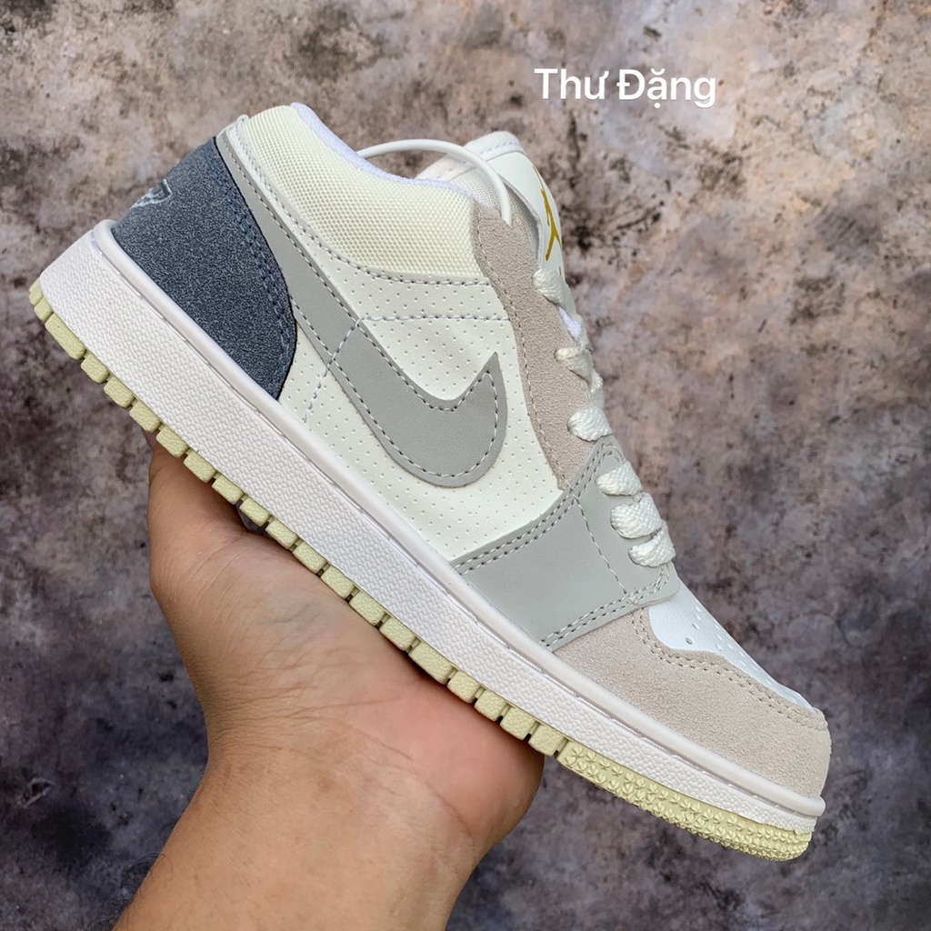 Giày thể thao AIR JORDAN 1 XÁM XANH CỔ THẤP , giày jodan , giày jd1 thấp cổ PARIS