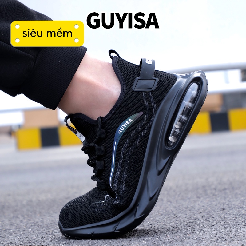 Giày bảo hộ lao động GUYISA siêu nhẹ mềm mại chống va chạm thoải mái cao cấp cho nam giới