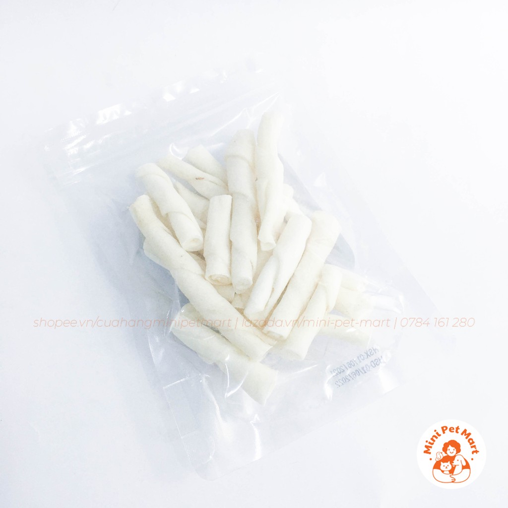 Xương gặm da bò TÀI HƯNG THỊNH 767 (100g) - bánh xương, snack, bánh thưởng, xương gặm cho chó