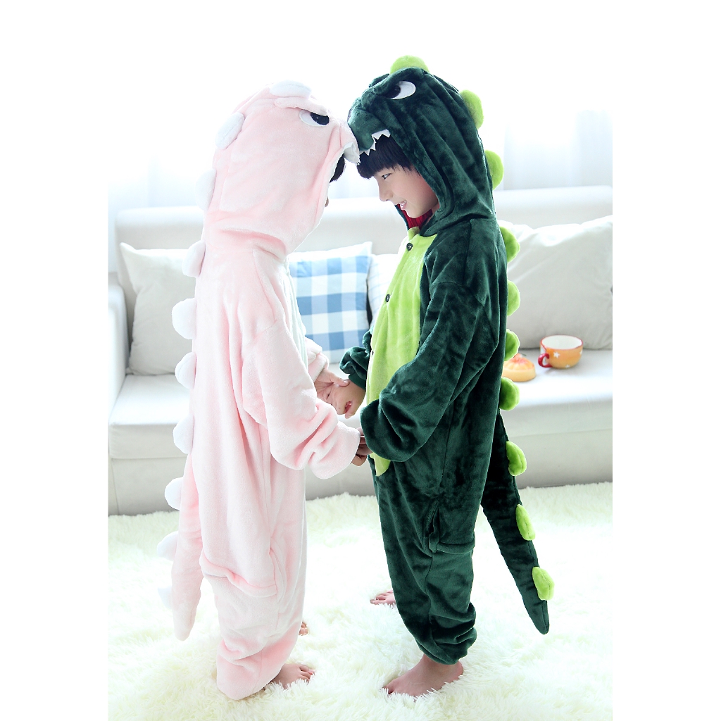 Bộ đồ ngủ liền thân hình khủng long dễ thương cho bé