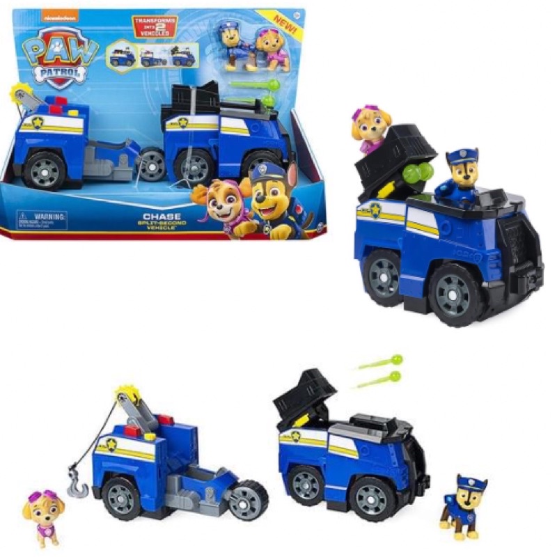 Xe Paw Patrol cứu hộ 2 trong 1 có thể tách rời và có công năng
