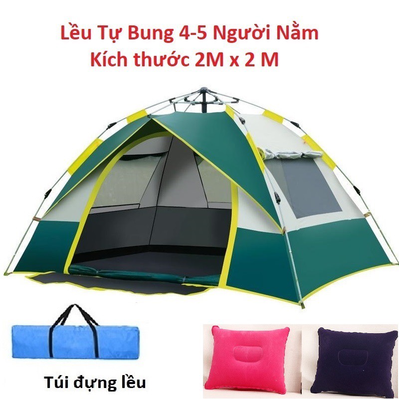 [TĂNG 2 GỐI HƠI] Lều cắm trại, lều du lich dã ngoại, câu cá 4- 5 người, dễ dàng gập mở, đóng gói nhỏ gọn, thuận tiện | BigBuy360 - bigbuy360.vn