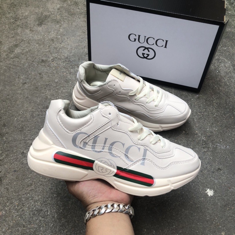 [Tặng hộp và dây giày+ tất thời trang , ảnh thật ] GIÀY THỂ THAO| kem trơn chữ nam nữ | BigBuy360 - bigbuy360.vn