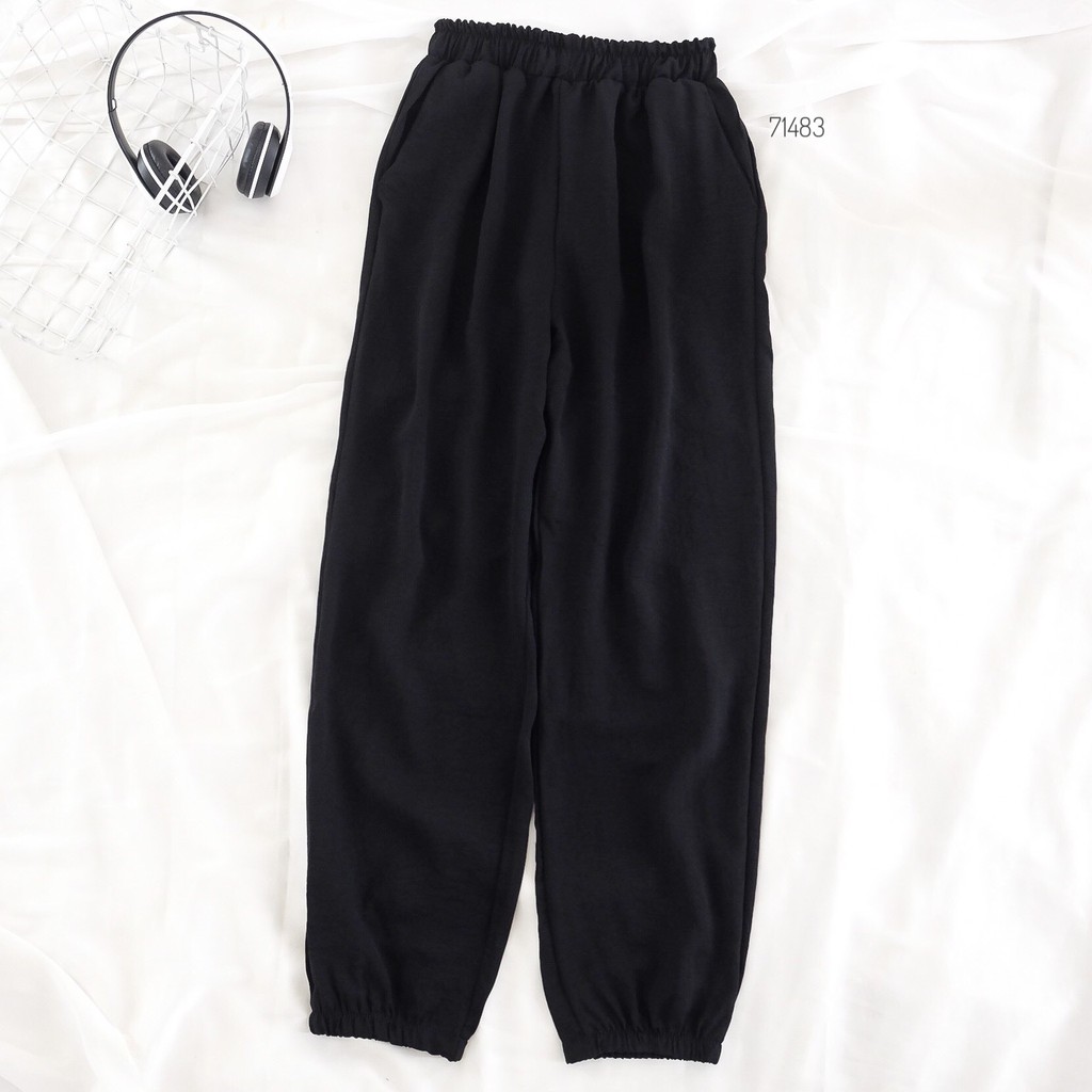 Quần jogger vải đũi Siêu mát bo gấu unisex nhiều màu form rộng ulzzang - Made by Fiin