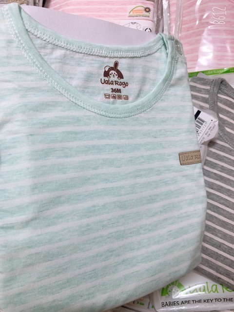 [Xả hàng]Bộ cài vai/raglan Uala cotton Organic co giãn