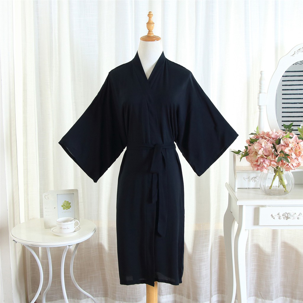 Áo Choàng Ngủ/Tắm Vải cotton Màu Sắc Đơn Giản Thời Trang Cho Nam Nữ