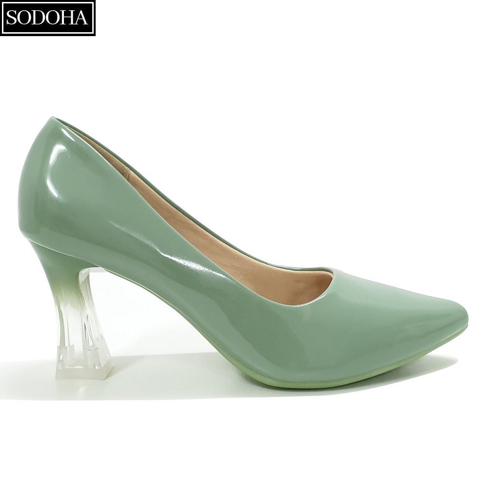 Giày nữ cao gót SODOHA đế cao 7cm thiết kế da mềm đế êm kiểu dáng trẻ trung hiện đại SDH857