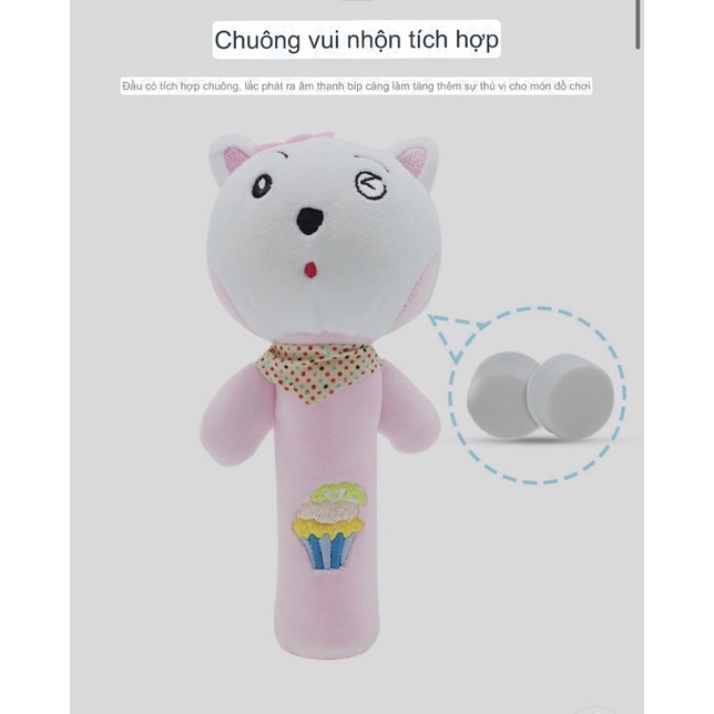 Đồ Chơi Cầm Tay Cho Bé Sơ Sinh Chút Chít Cho Bé Xúc Xắc Bông Augleka TCT34