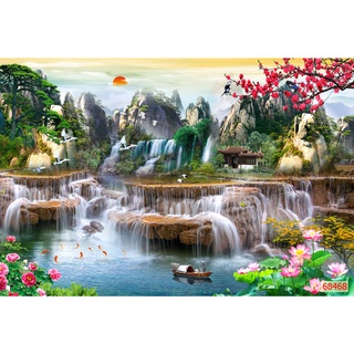 Tranh dán tường 3D Thuận Buồm Xuôi Gio'( Đã tích hợp sẵn keo),182